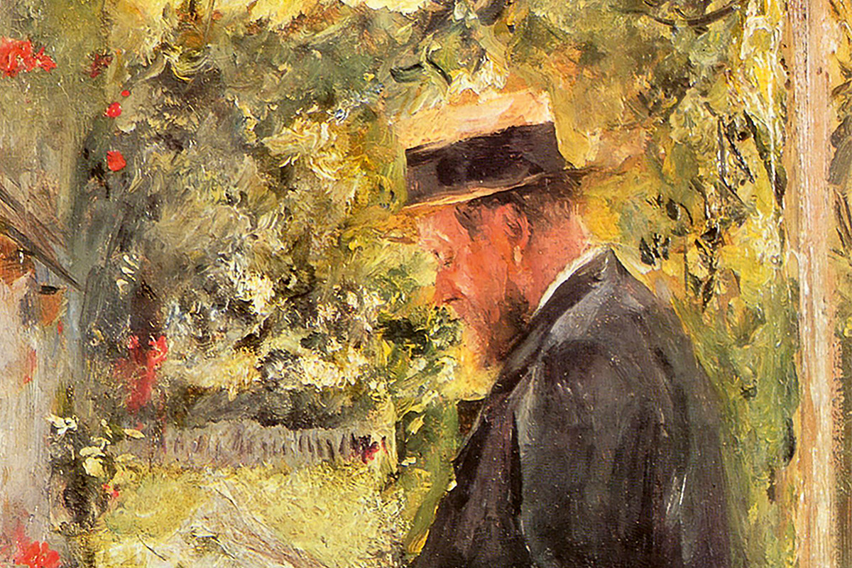 Wilhelm Leibl | Dr. Reindl in der Laube, um 1890 | Städtische Galerie im Lenbachhaus, München