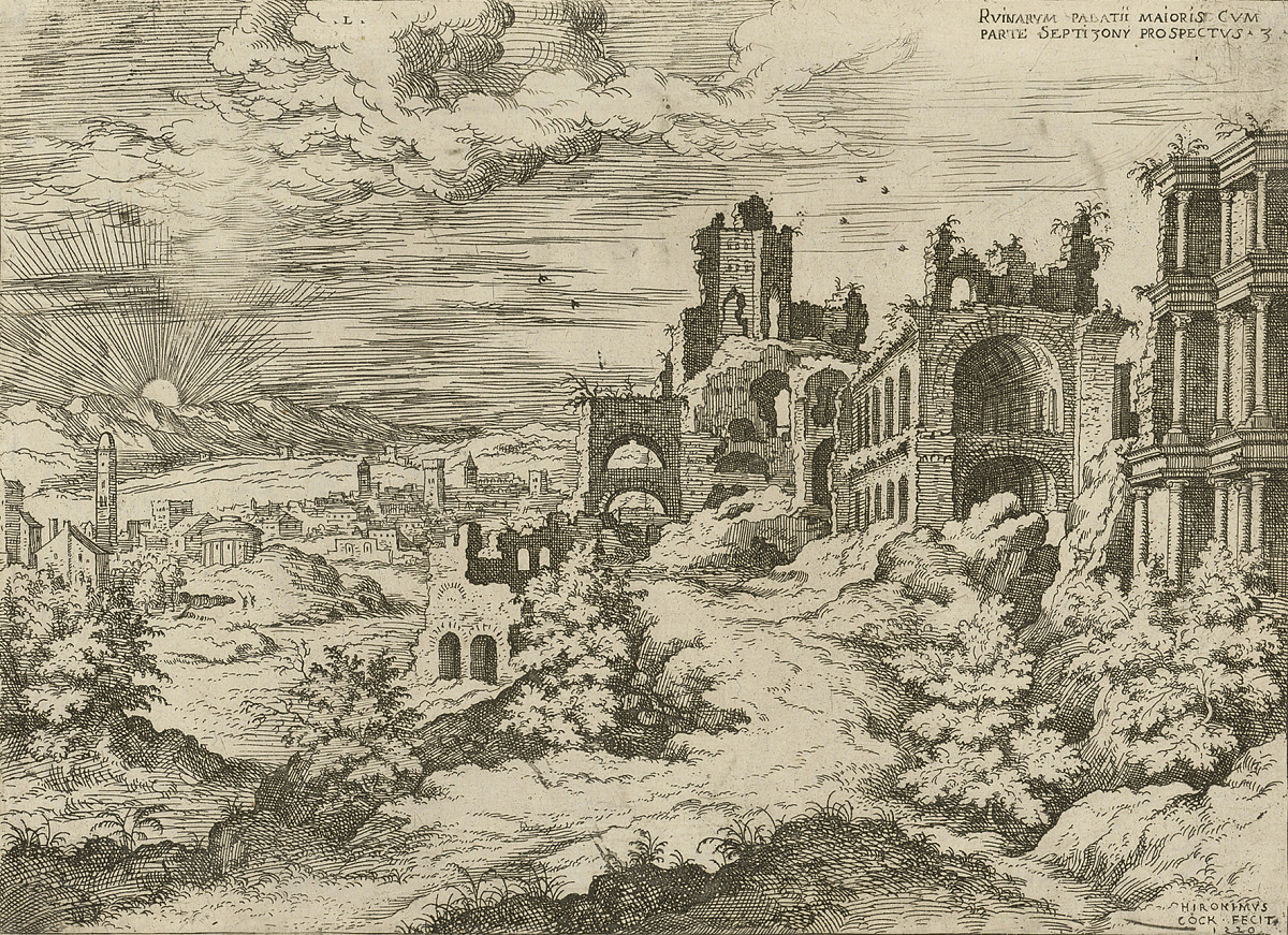 Hieronymus Cock: Ruins on the Palatine, 1550