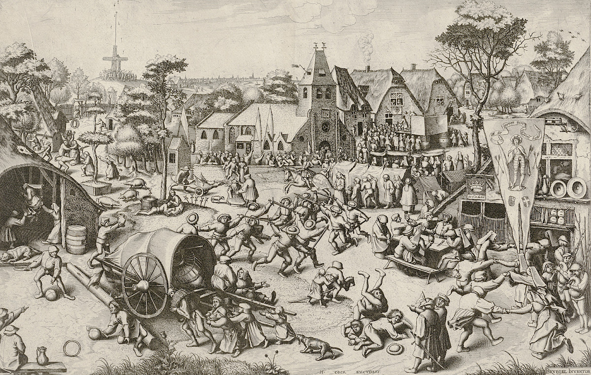 Pieter Bruegel the Elder (Engravers: Jan and Lucas van Duetecum): The Kermis of Saint George, ca. 1559