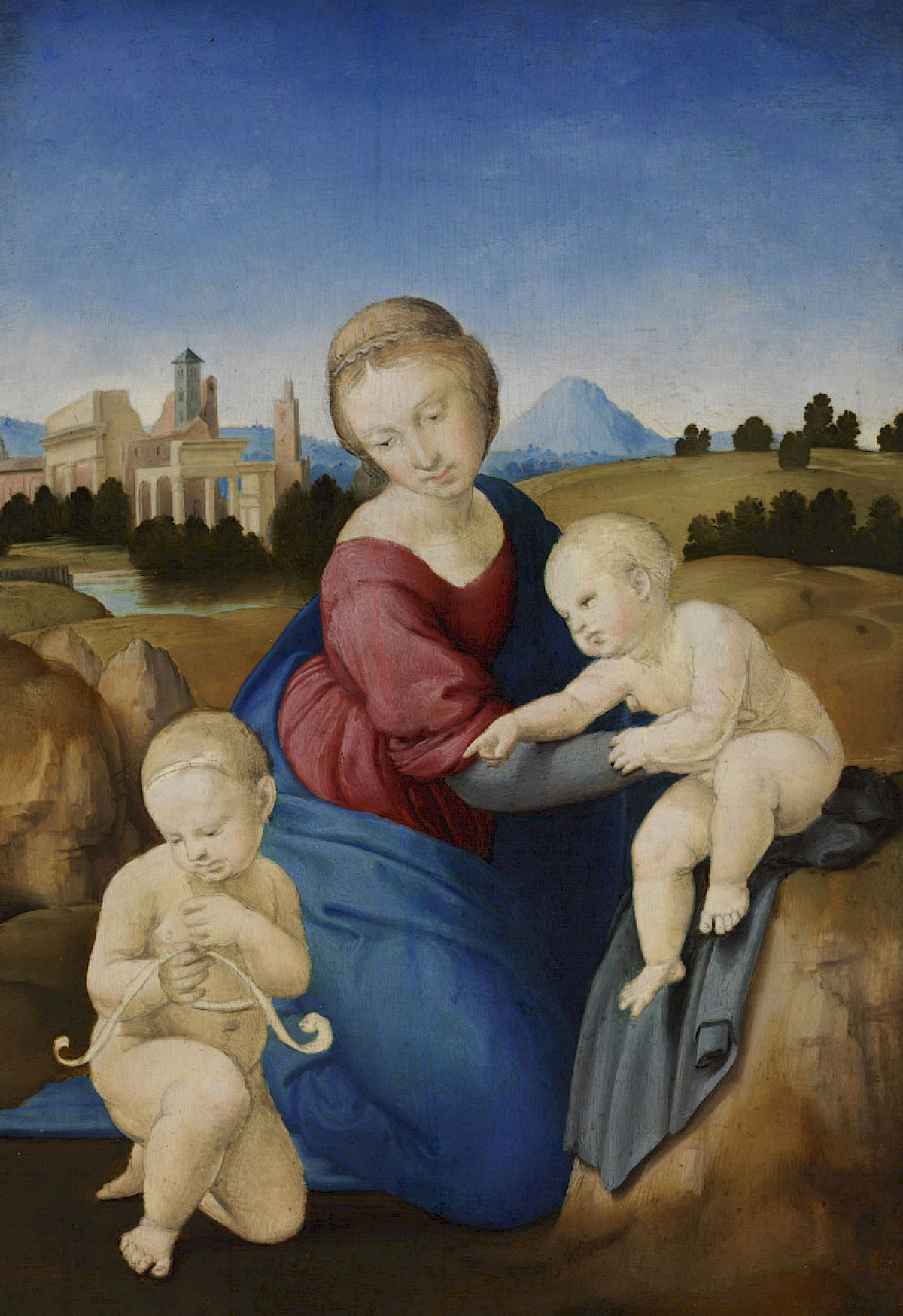 Raffael: Madonna mit Kind und hl. Johannes (Madonna Esterhazy), 1508