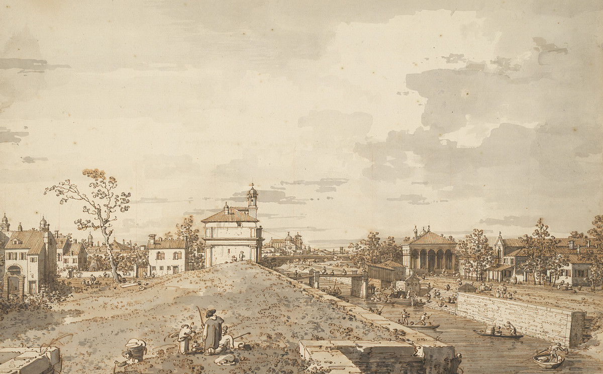 Canaletto (Antonio Giovanni Canal): The Porta Portello with the Brenta Canal in Padua, 1740-1743