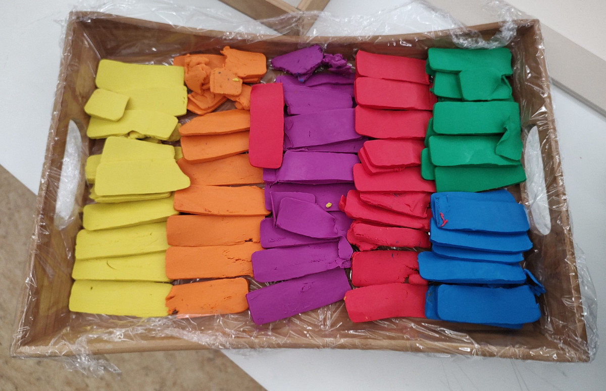 Plasticine in several colors in a box | Photo © ALBERTINA, Vienna 2025