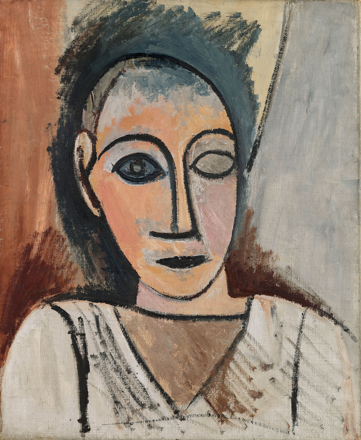 Pablo Picasso: Bust of a Man (Study for Les Demoiselles d’Avignon), 1907