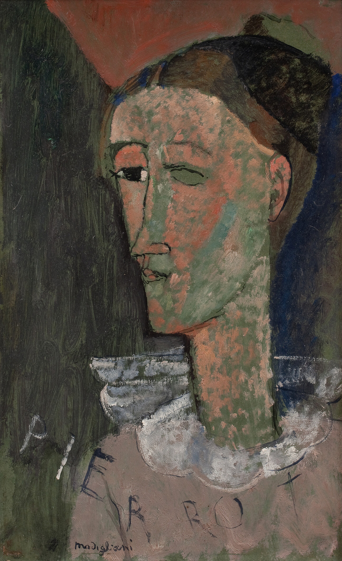 Amedeo Modigliani: Self-Portrait as Pierrot, 1915