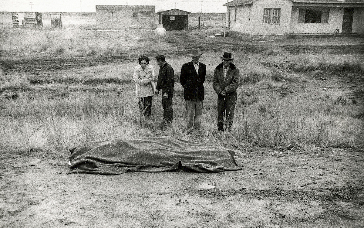 Robert Frank: Car Accident - U.S. 66 between Winslow and Flagstaff, Arizona, 1956