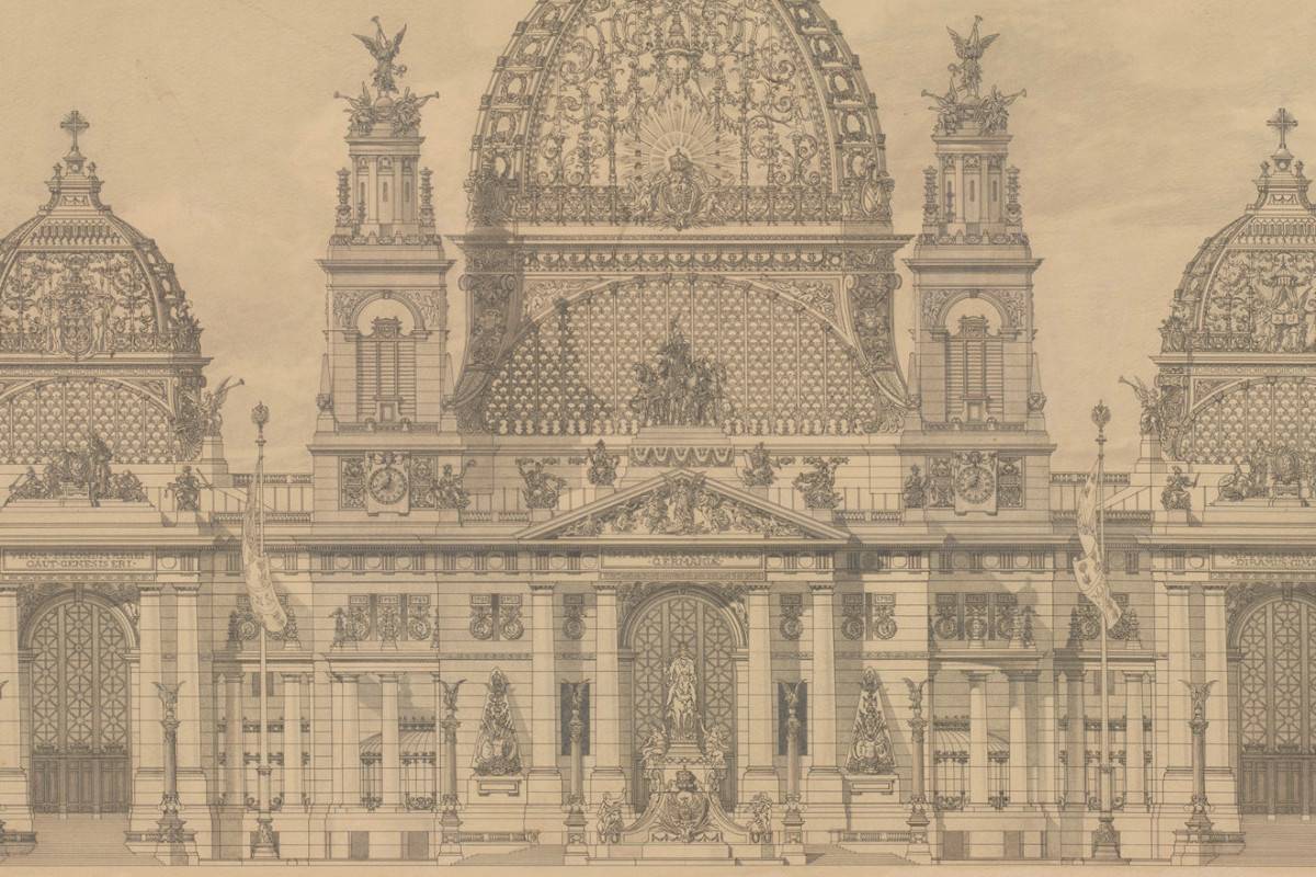 Otto Wagner | Elevation of the Main Façade of Berlin Cathedral, 1891 | The Albertina Museum, Vienna