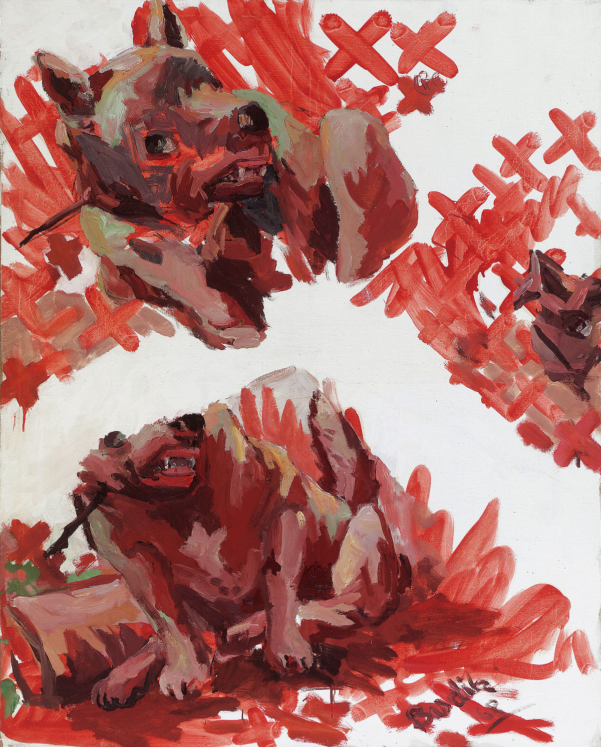 Georg Baselitz: Hockender Hund, 1968