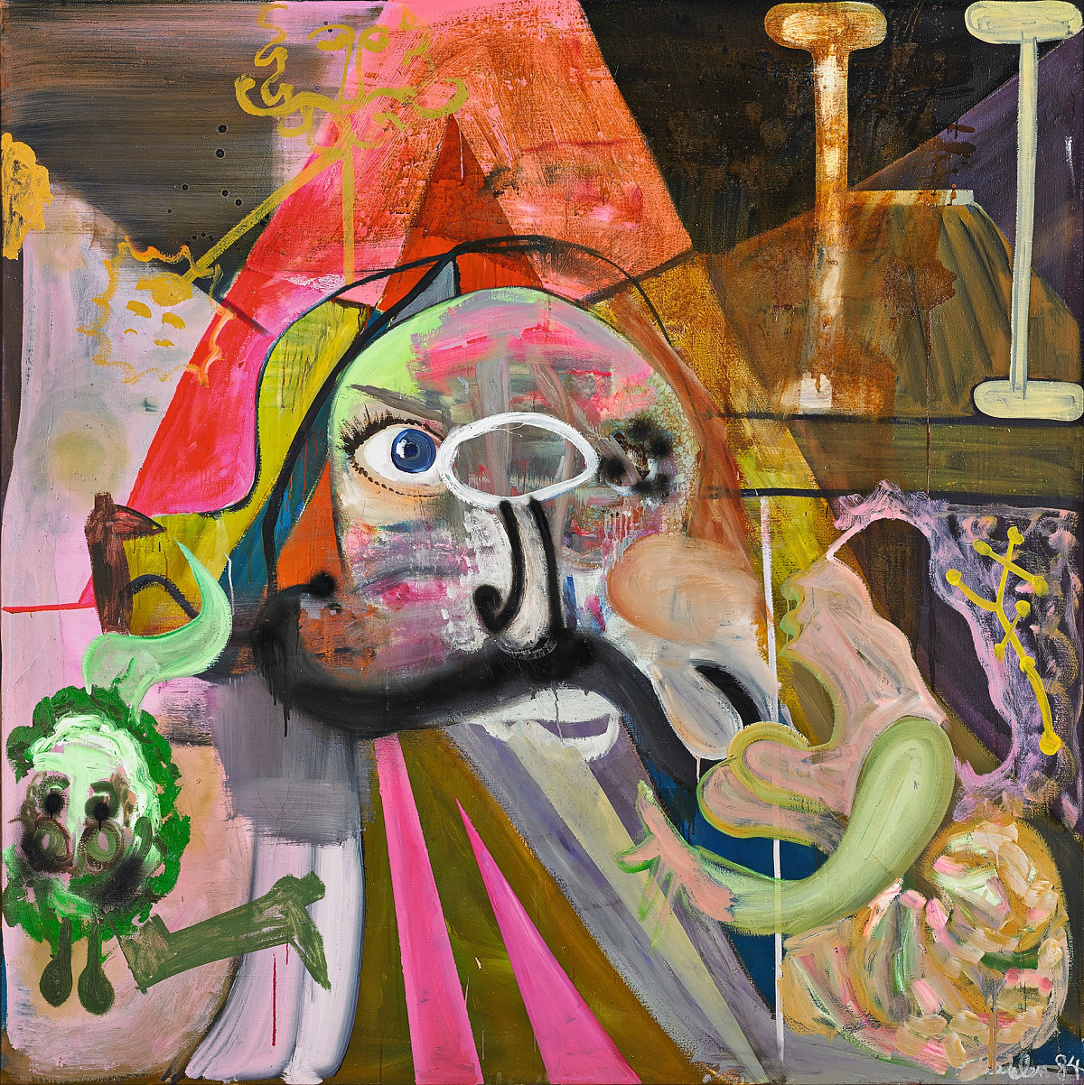 Albert Oehlen: Abgaskopf, 1984