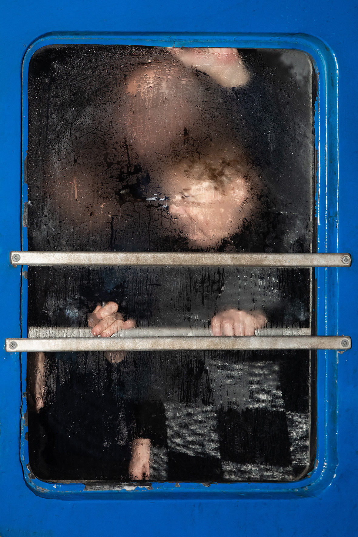 Mykhaylo Palinchak: Exodus (Evacuation train Bakhmut-Lviv fully packed with civilians from Donbass region Kyiv, Ukraine), March 5, 2022