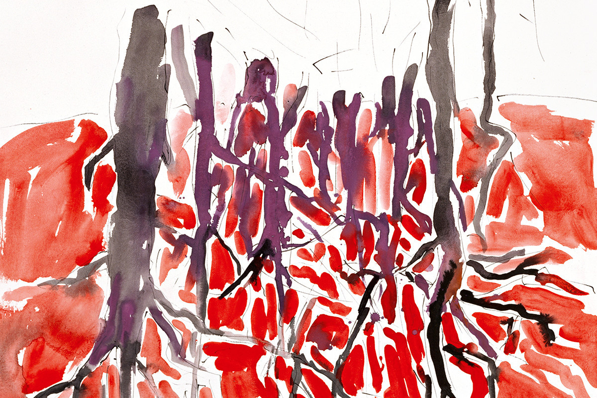 Georg Baselitz | Back to School Days, 2005 | The ALBERTINA Museum, Vienna – Gift of the Georg and Elke Baselitz Family © Georg Baselitz 2023 | Photo: George Meister, Munich, courtesy Galerie Fred Jahn