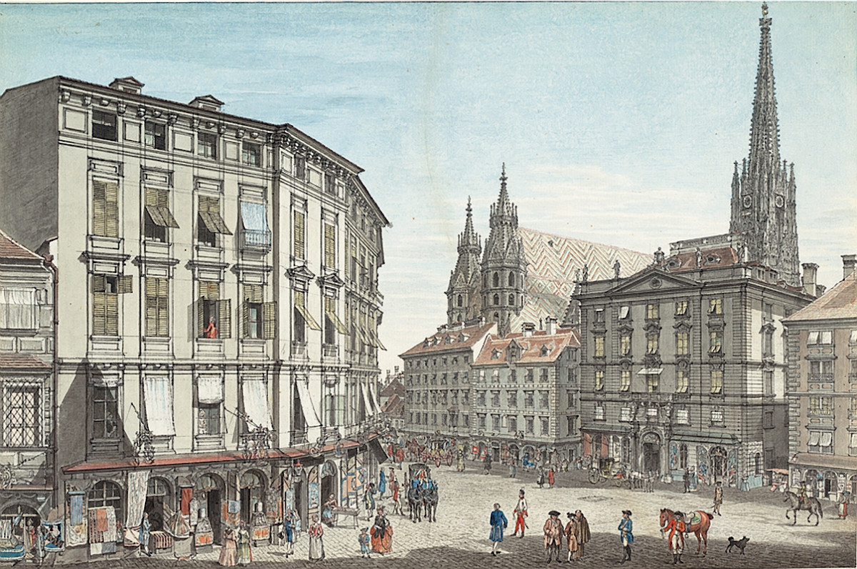 Carl Schütz: Stock im Eisen Square, Vienna, 1779