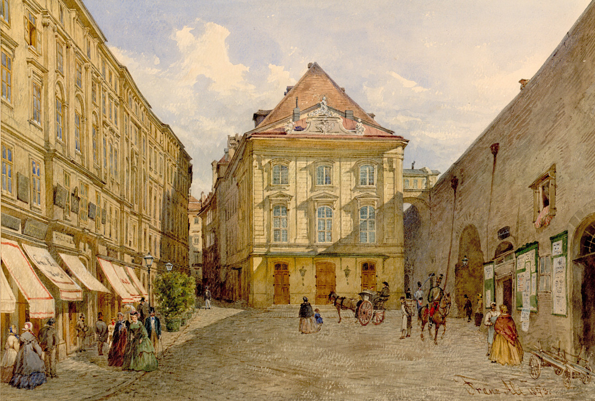 Franz Alt: Das Alte Kärntnertortheater, 1873