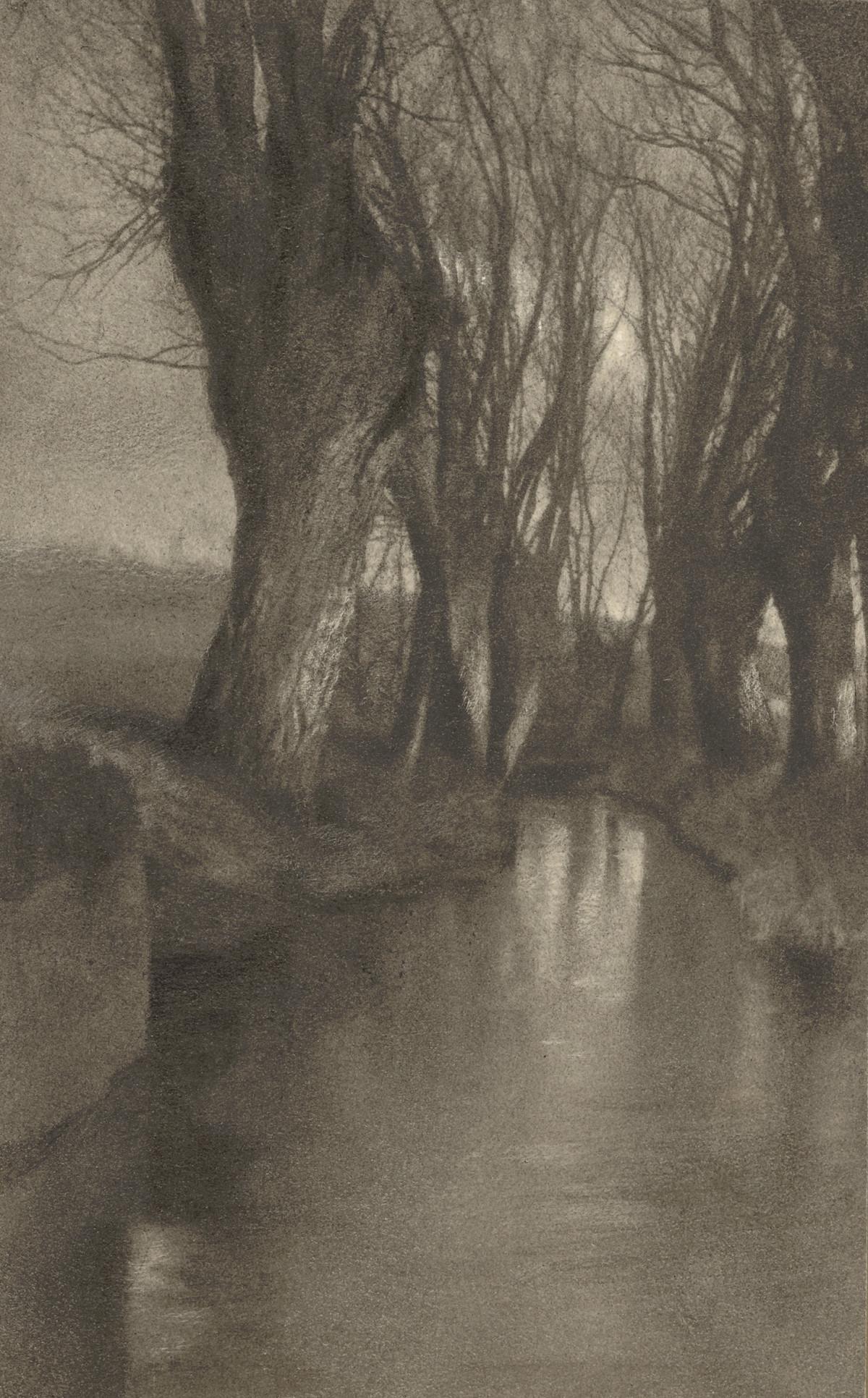 Anton Josef Trčka: Baumgesäumter Bachlauf, ca. 1913