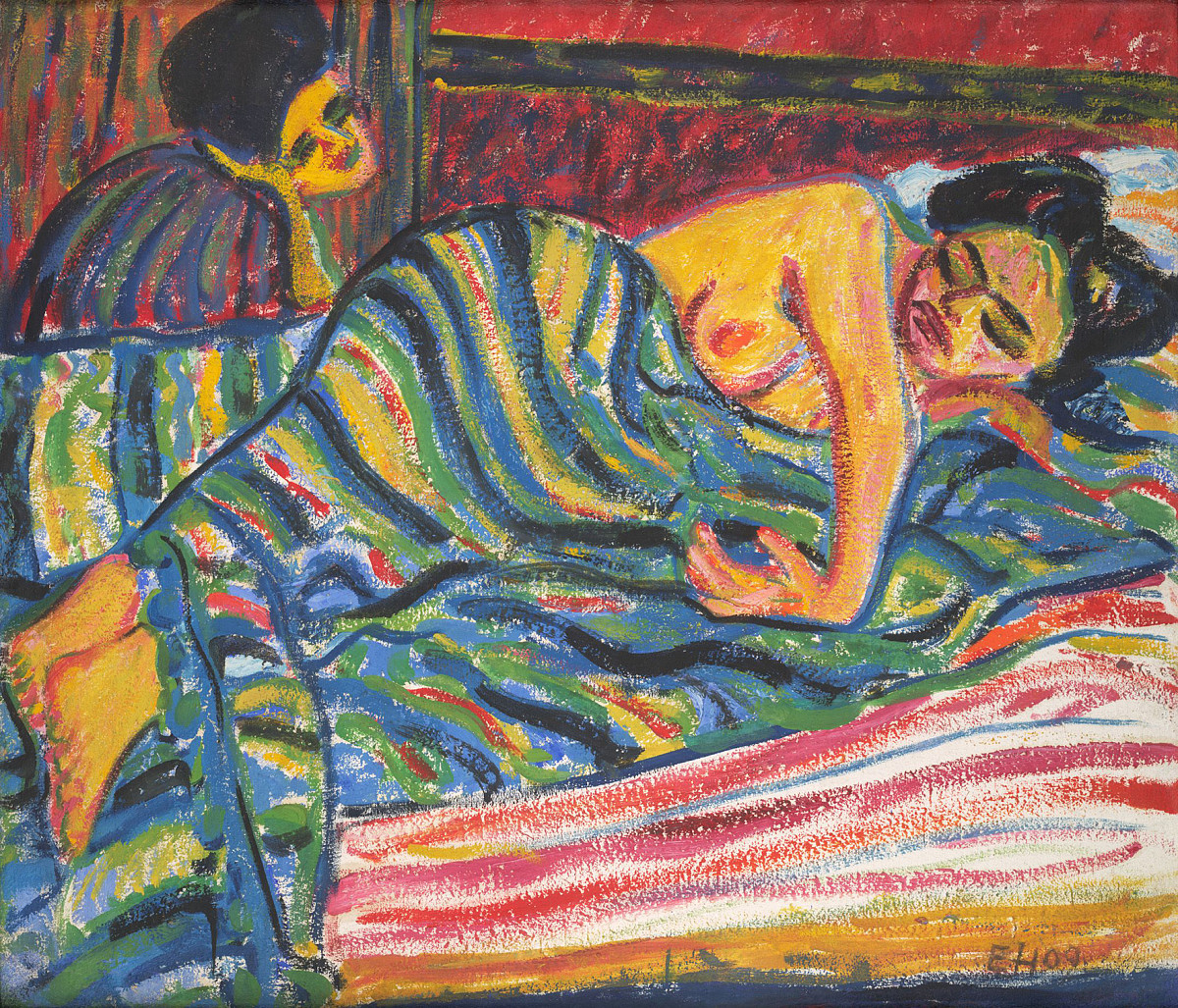 Erich Heckel: Reclining Woman, 1909