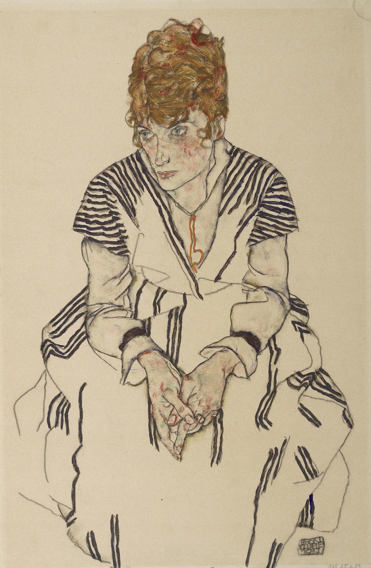 Egon Schiele: Portrait of the Artist’s Sister-in-Law, Adele Harms, 1917