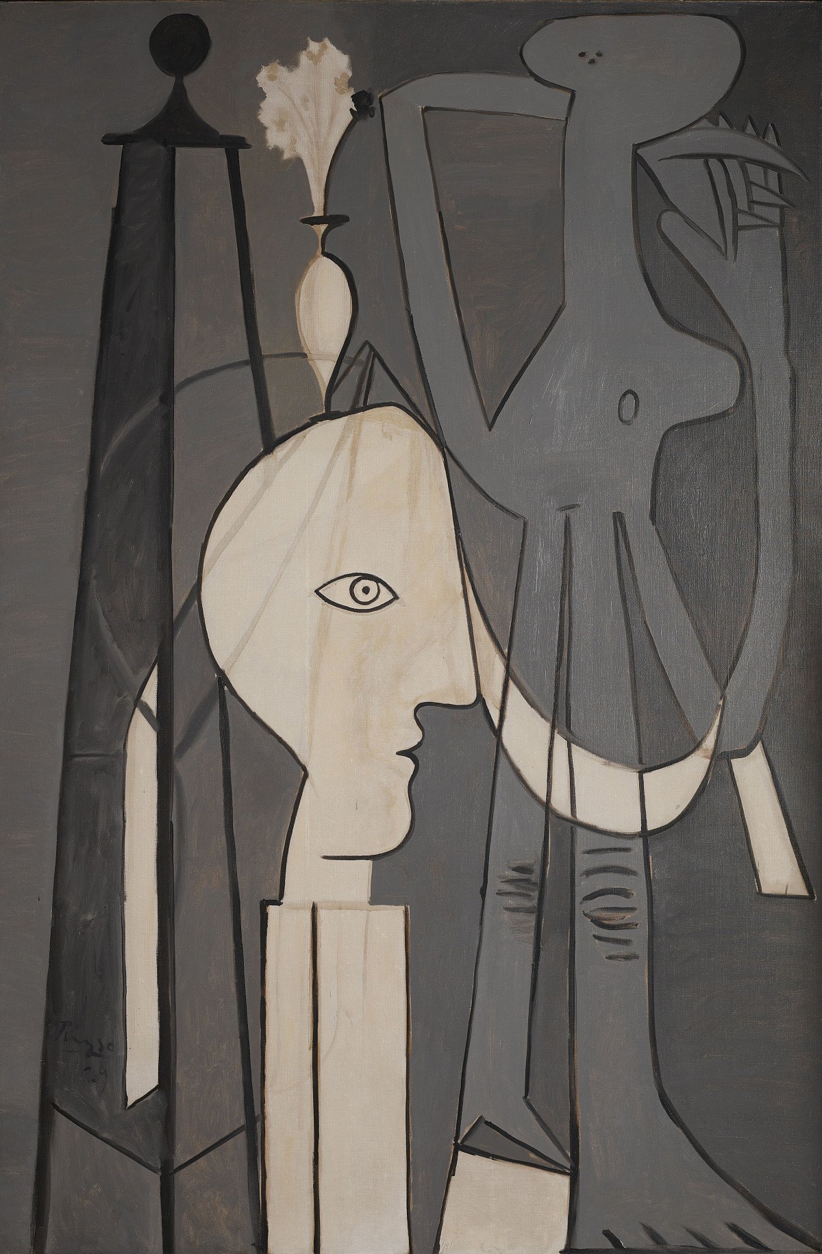 Pablo Picasso: Femme, Sculpture et Vase de Fleurs, 1929