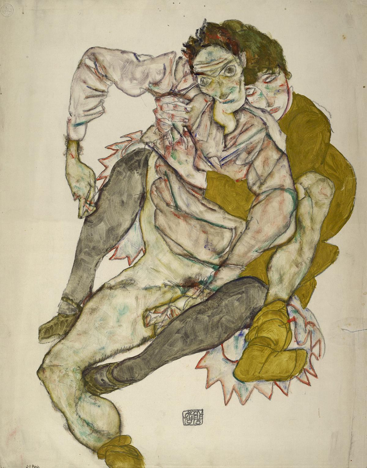 Egon Schiele: Seated Couple, 1915