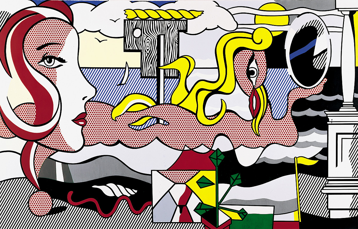 Roy Lichtenstein: Studie zu Figuren in einer Landschaft, 1977