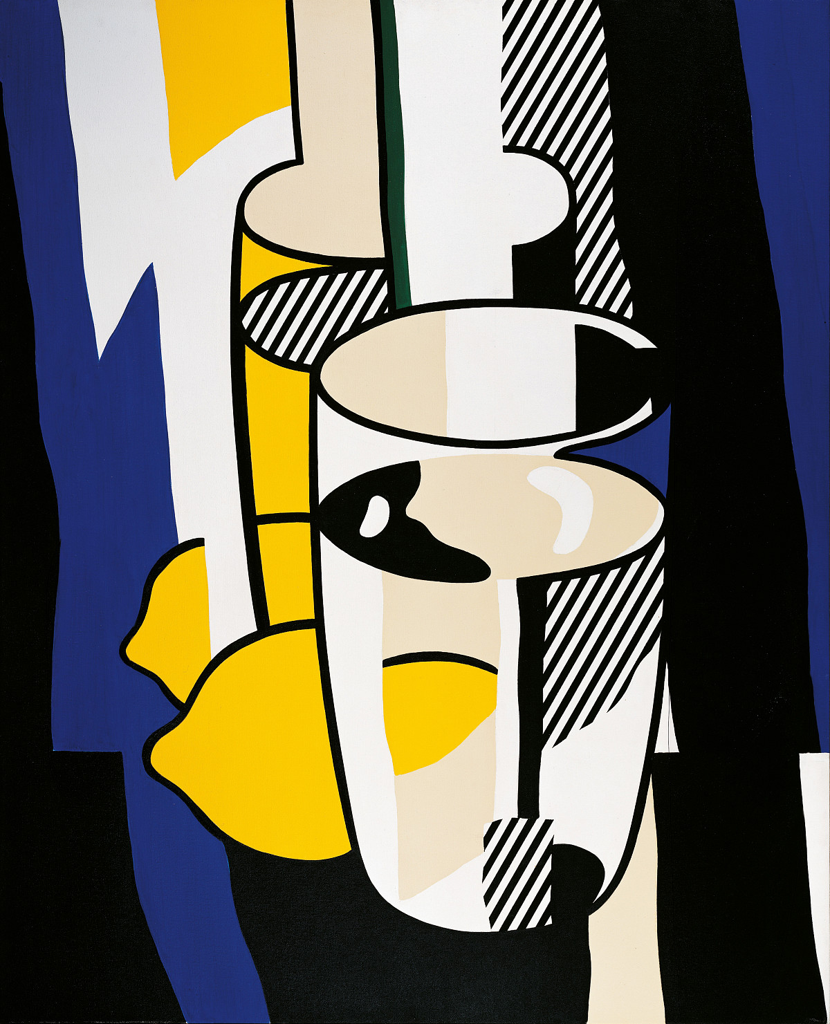 Roy Lichtenstein: Glas und Zitrone vor einem Spiegel, 1974