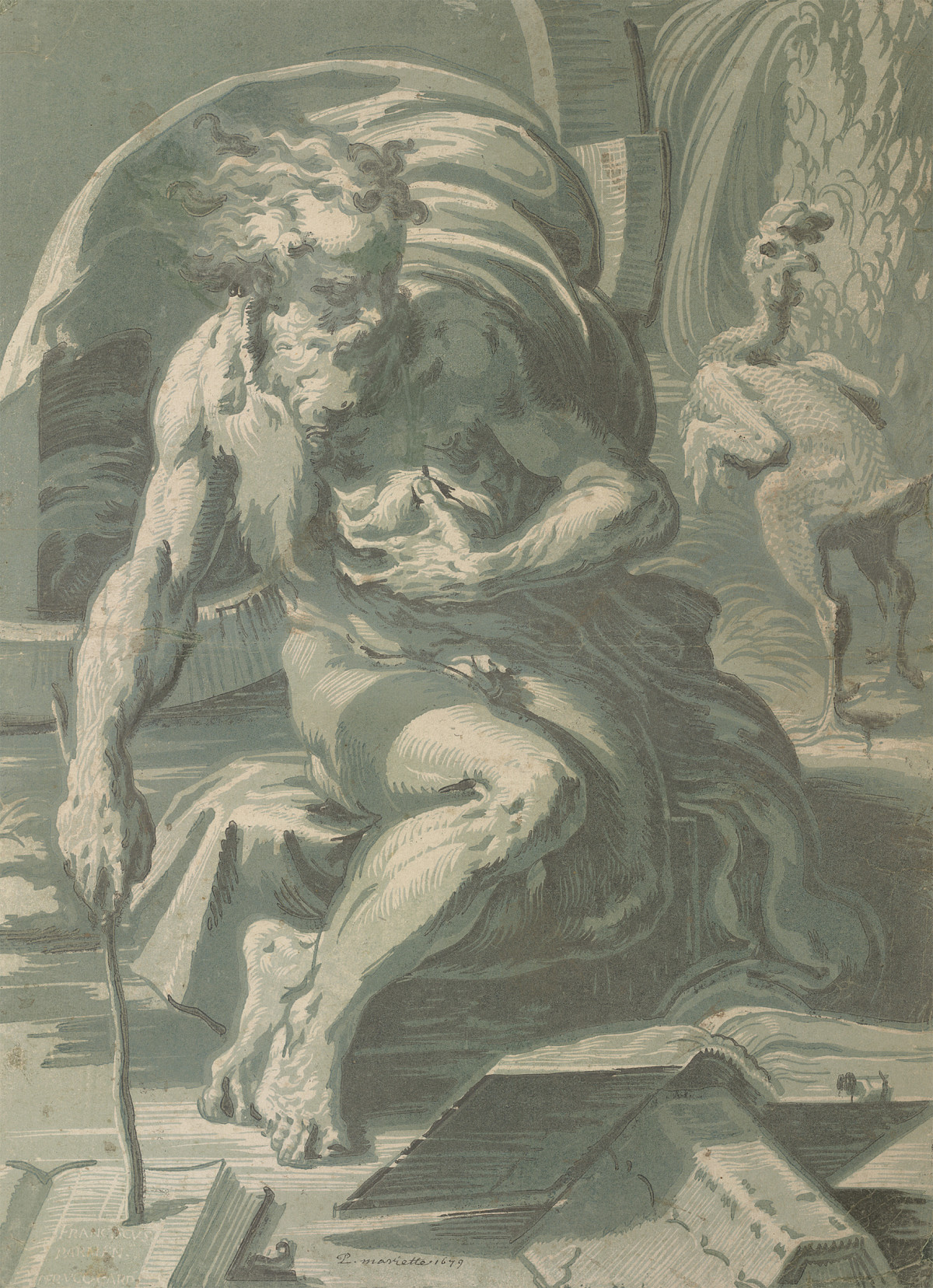 Ugo da Carpi: Diogenes, c. 1527