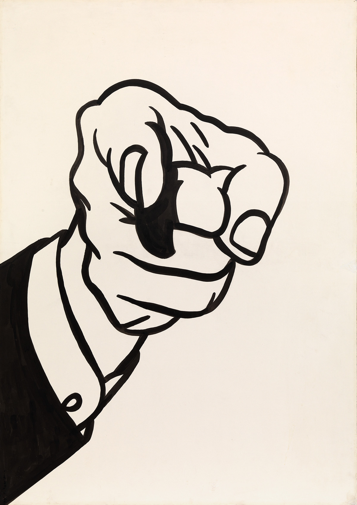 Roy Lichtenstein: Zeigender Finger (Plakatentwurf für die Ausstellung American Pop Art im Moderna Museet, Stockholm, 1964), 1964