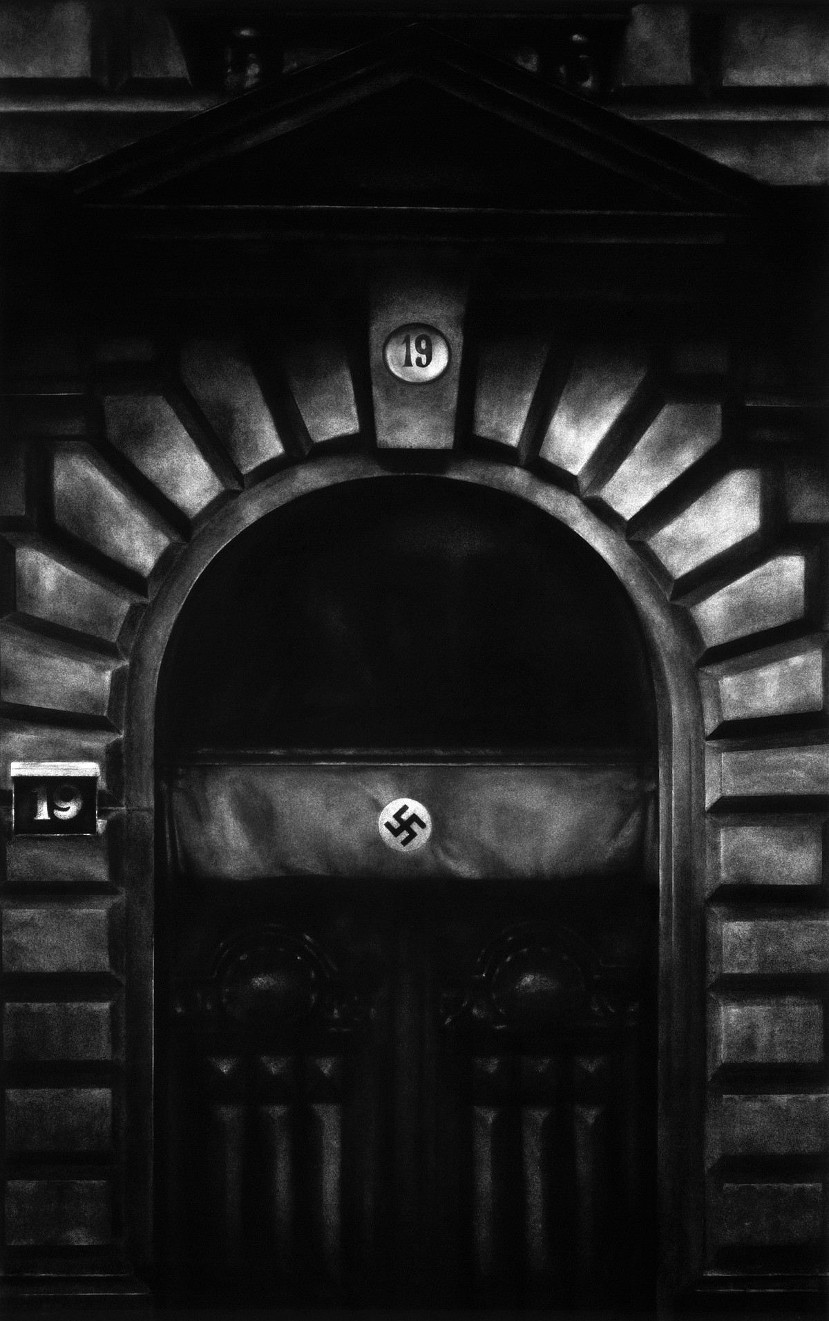 Robert Longo: Untitled (Exterior Street Door, Berggasse 19, Vienna 1938), 2000