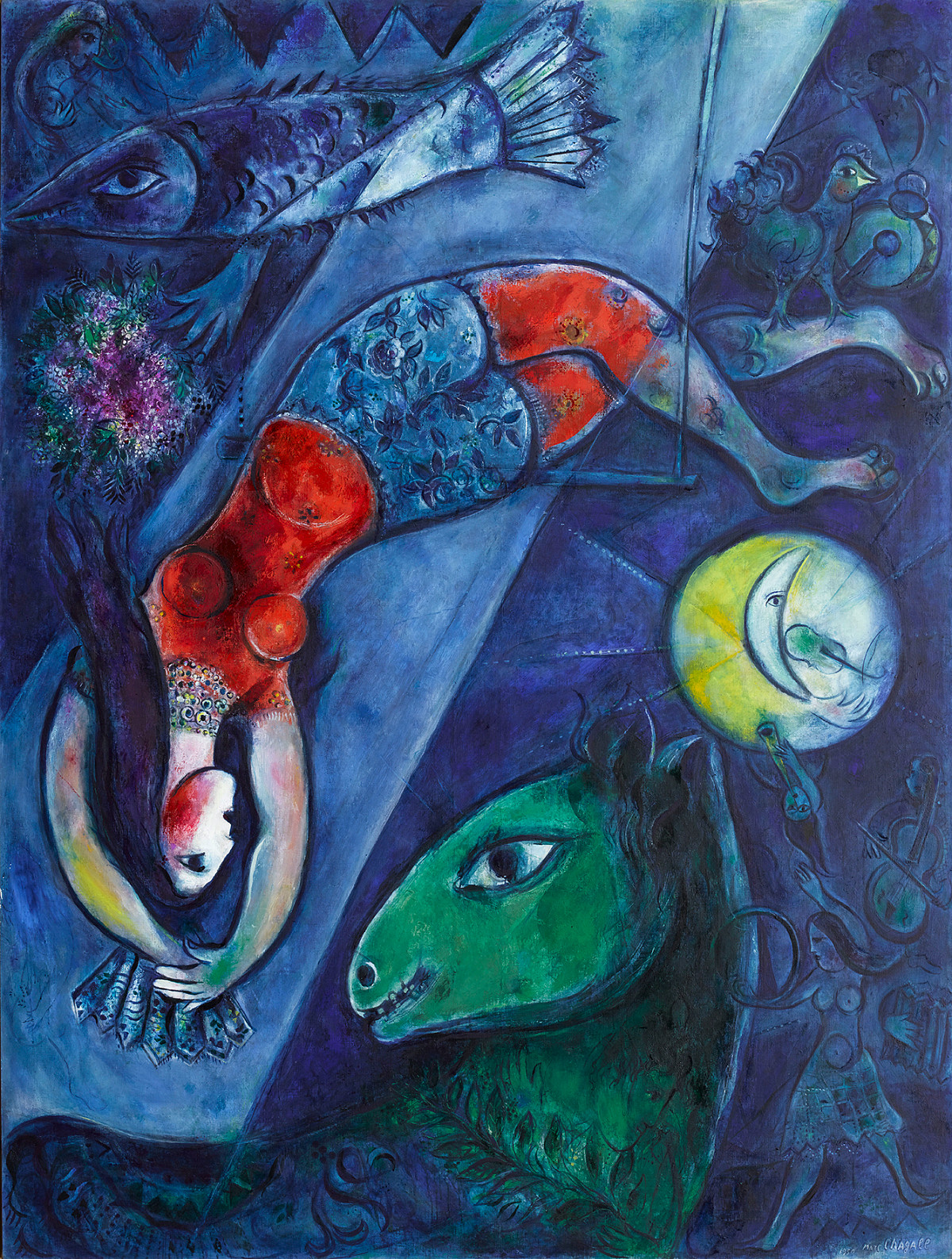 Marc Chagall: Der blaue Zirkus, 1950–1952