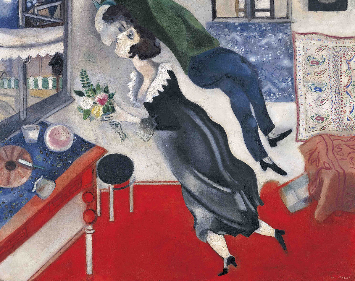 Marc Chagall: Der Geburtstag (Detail), 1923