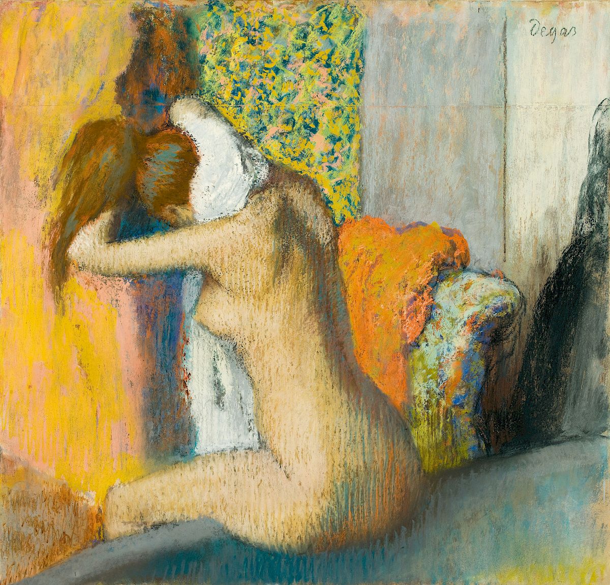 Edgar Degas: Après le bain, femme s` essuyant la nuque, 1895–1898