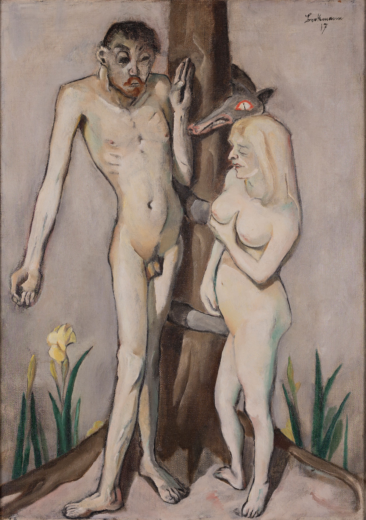Max Beckmann: Adam and Eve, 1917