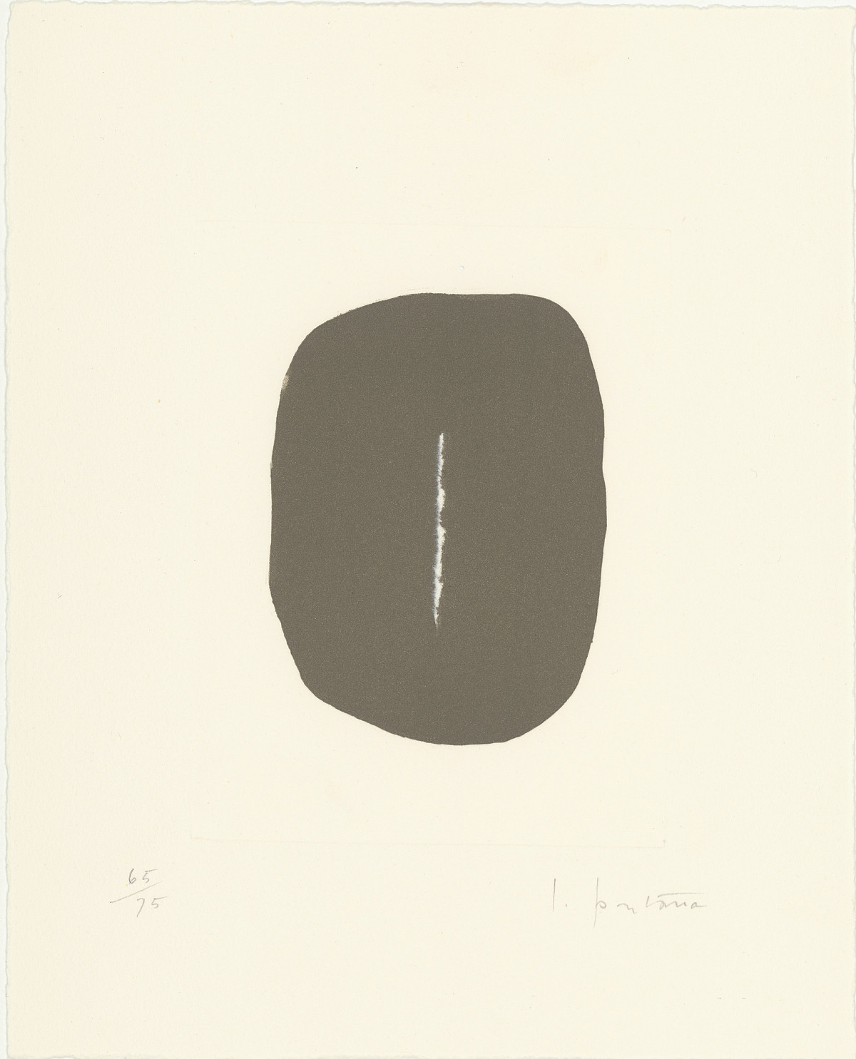 Lucio Fontana: L’epée dans l’eau, 1962