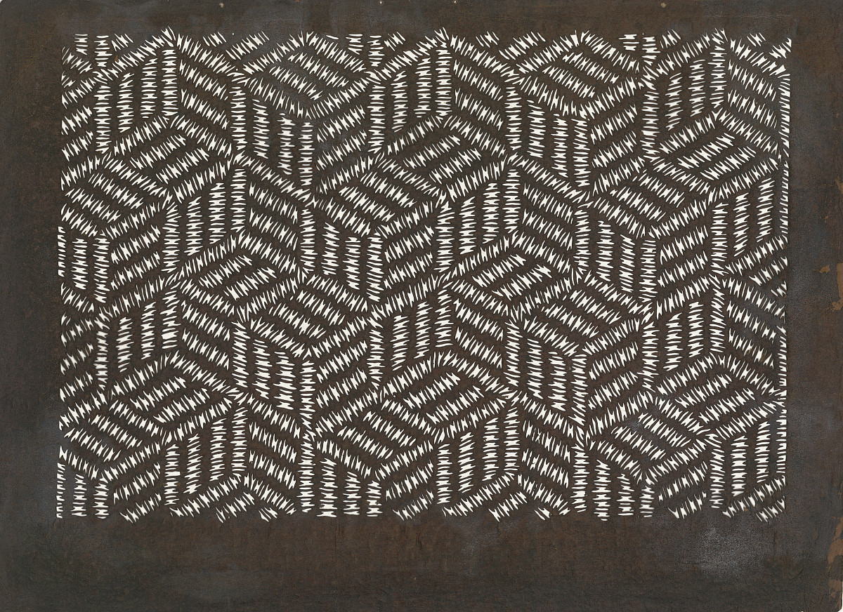 Anonymous: Katagami (dyeing stencil), Nineteenth century
