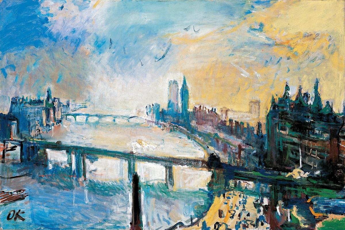 Oskar Kokoschka: London, Small Thames Landscape, 1926