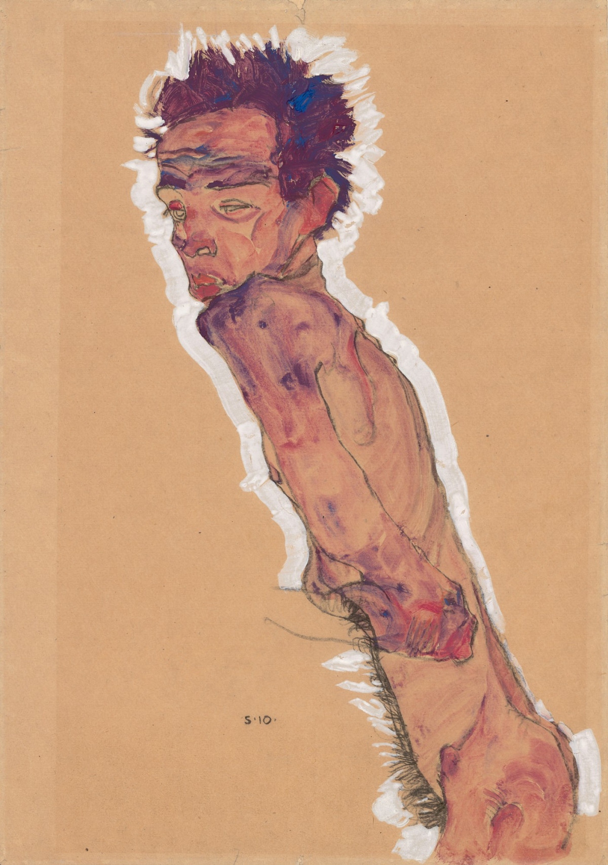 A nude self-portrait of the artist.