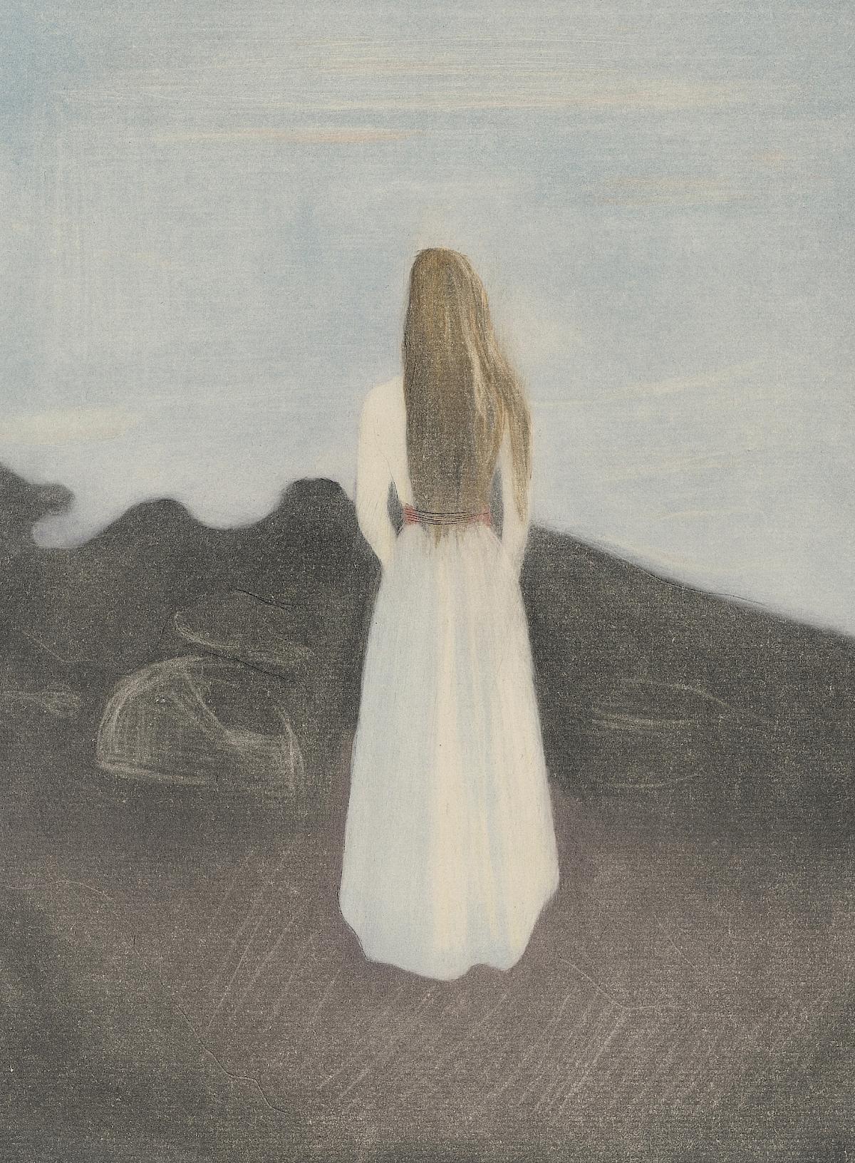 Edvard Munch: Young Woman on the Beach, 1896