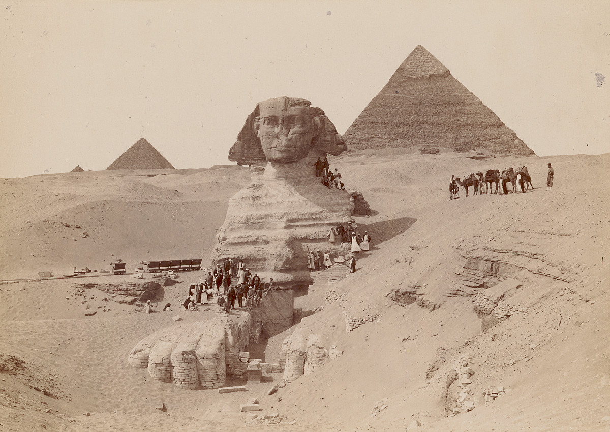 Anton Silberhuber: Die Sphinx und die Pyramiden, Ägypten, um 1890