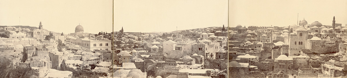 Christian Paier: Panoramic View over the Old City of Jerusalem, 1864