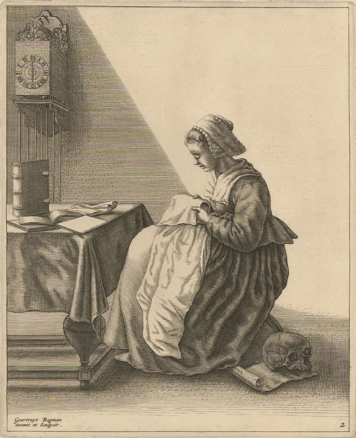 Geertruydt Roghman: Woman Doing Handicrafts, 1640-1657