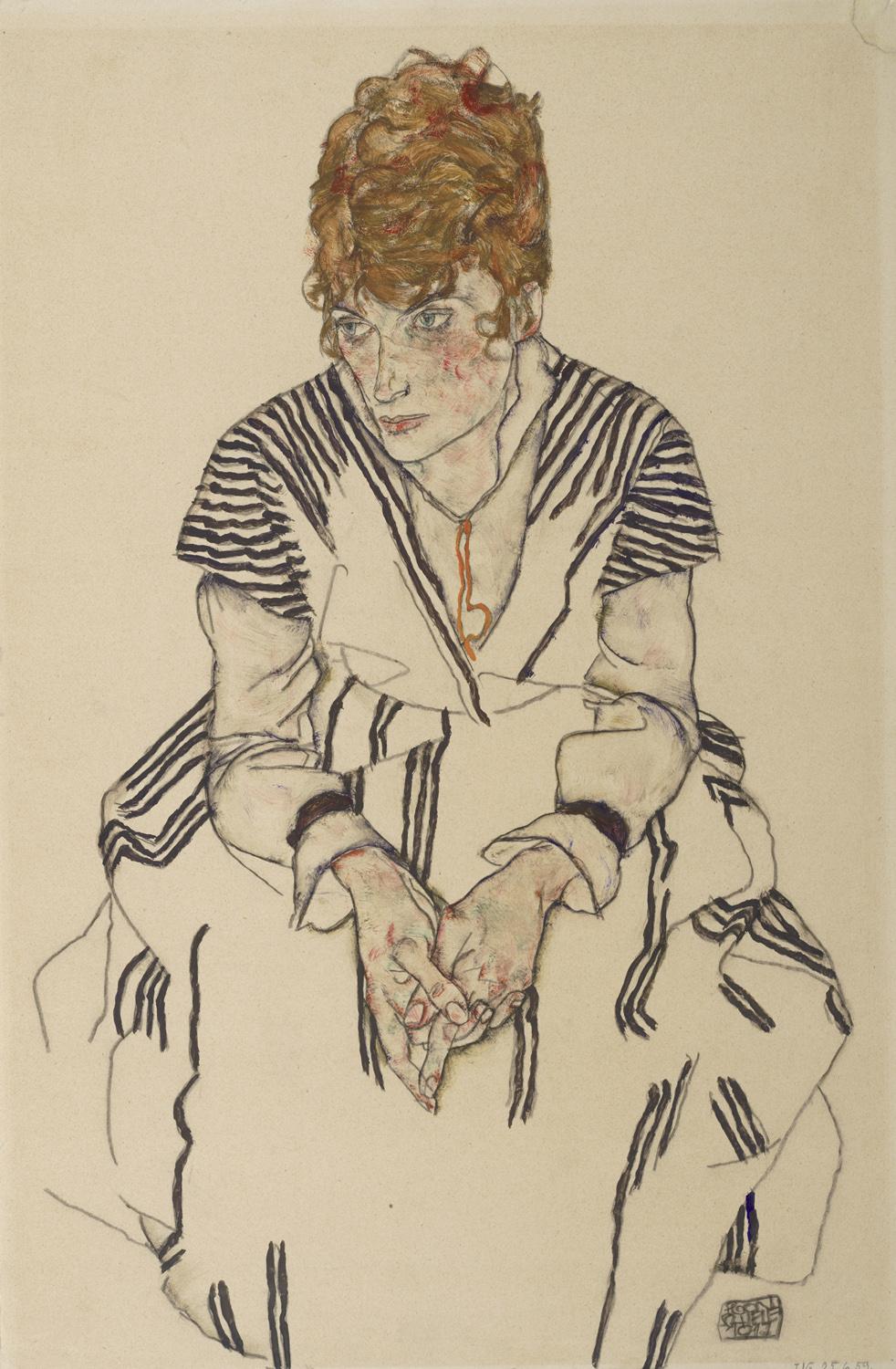 Egon Schiele: Portrait of the Artist’s Sister-in-Law, Adele Harms, 1917