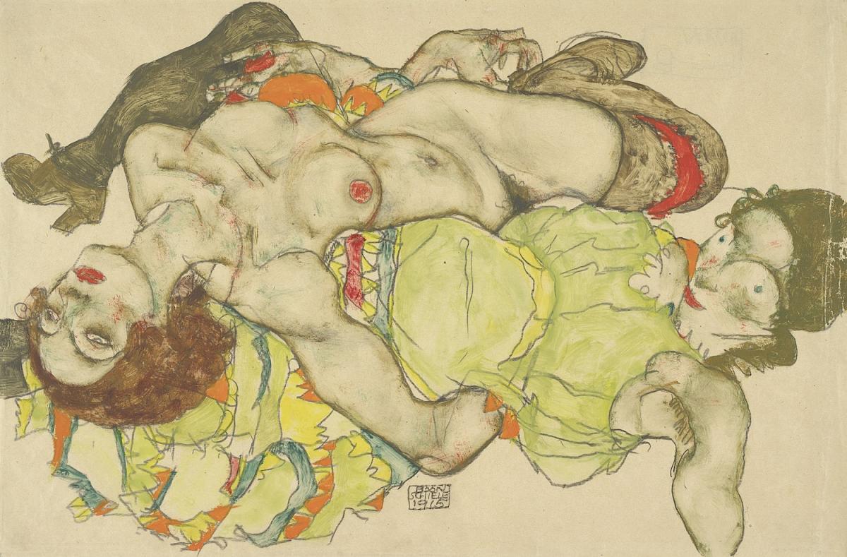Egon Schiele: Female couple, 1915
