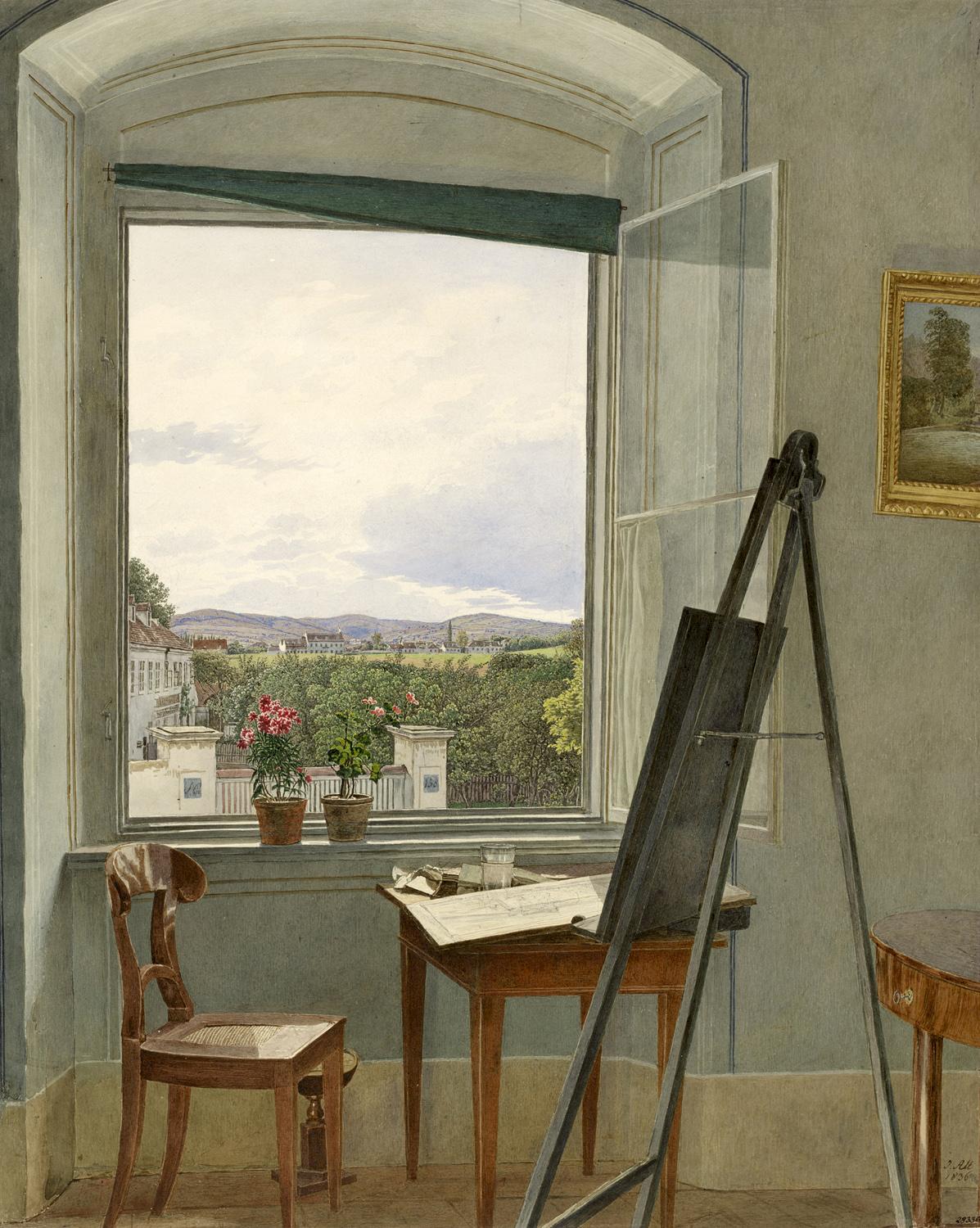 Jakob Alt: View from the Artist’s Studio in Alservorstadt toward Dornbach, 1836