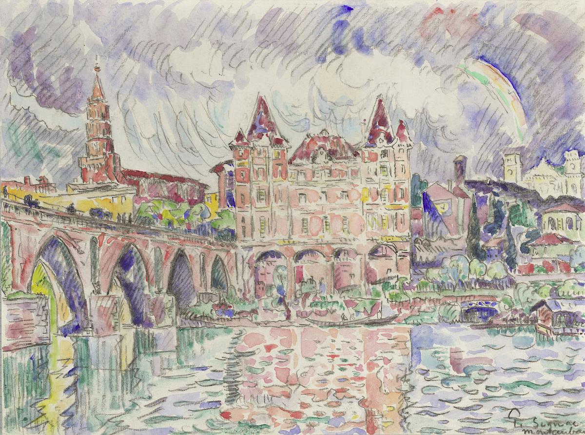 Paul Signac: View of Montauban in the Rain, ca. 1922