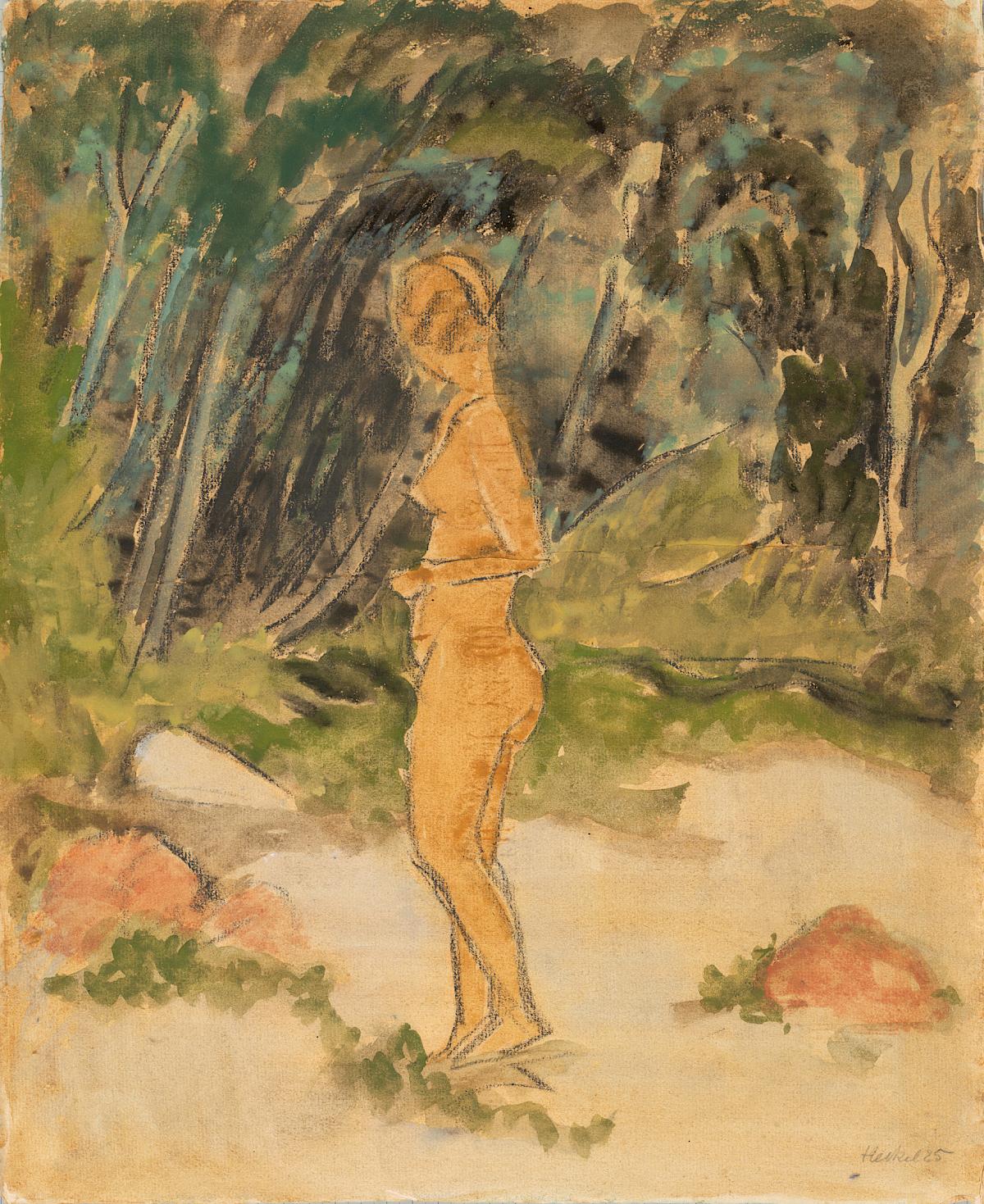 Erich Heckel: Women in front of trees, 1925