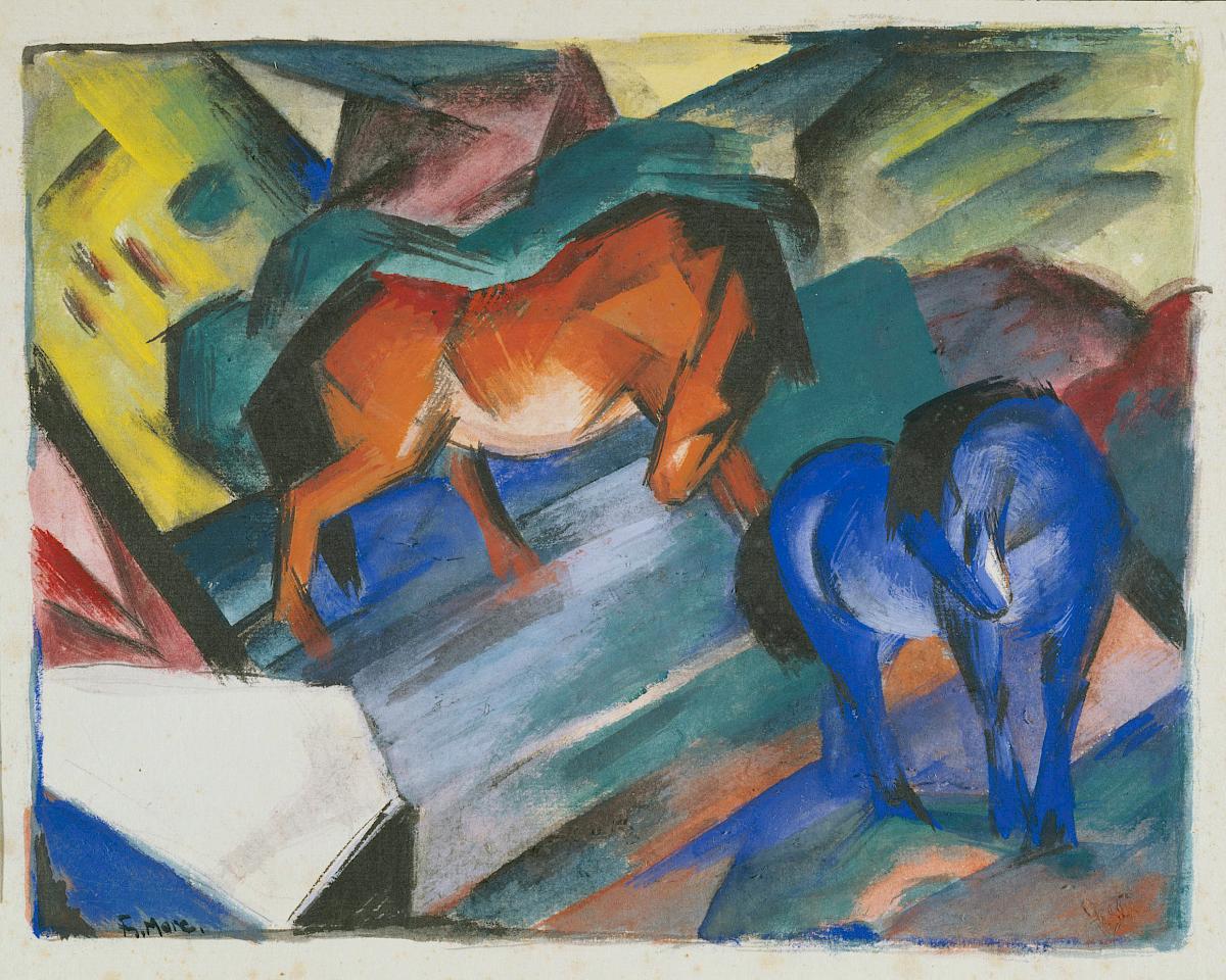 Franz Marc : Red and Blue Horse, 1912