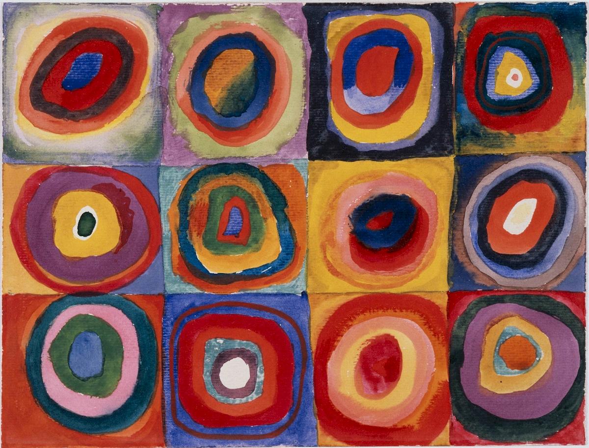 Wassily Kandinsky: Color study, squares with concentric circles, 1913