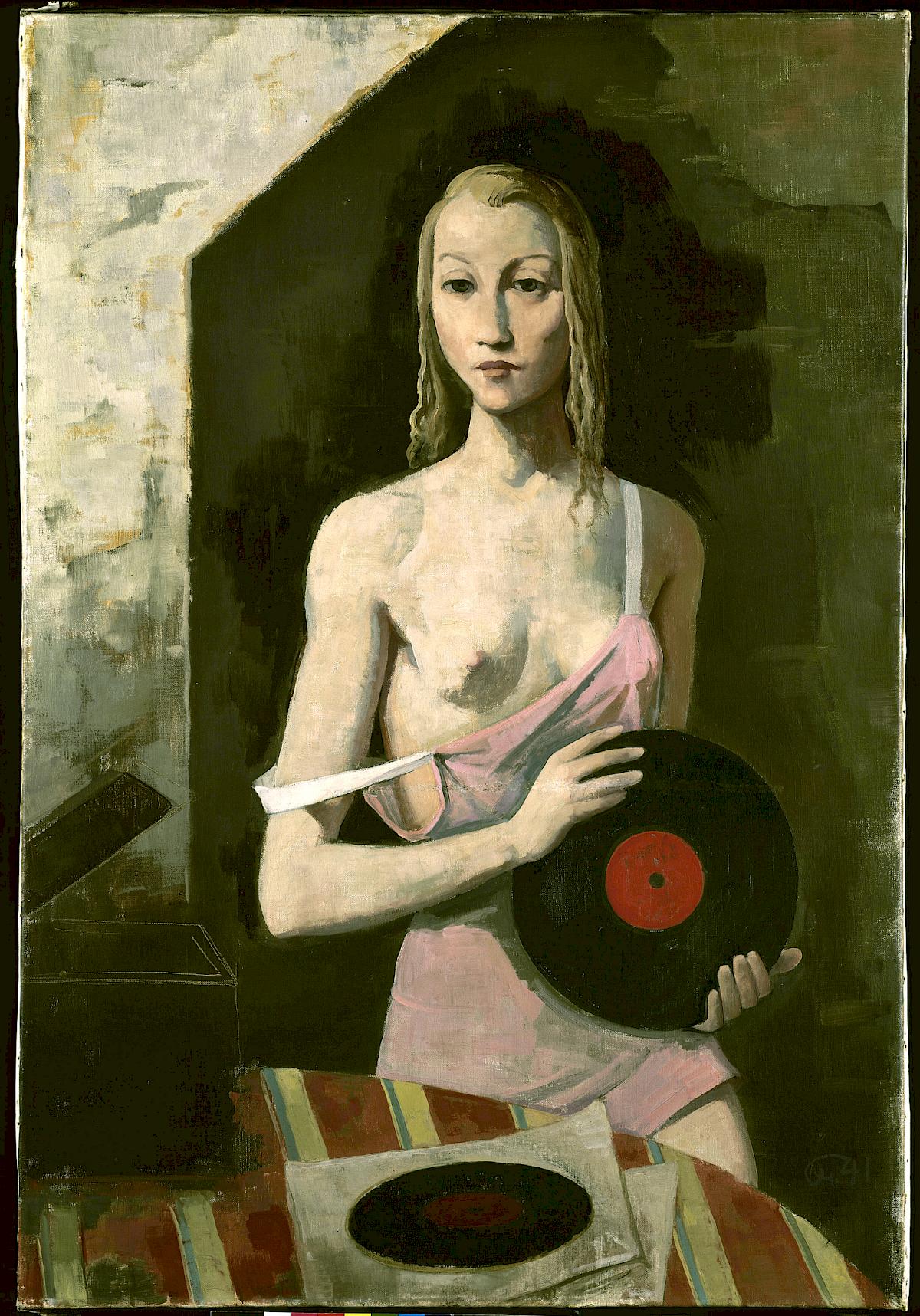 Karl Hofer: Girl with vinyl, 1941