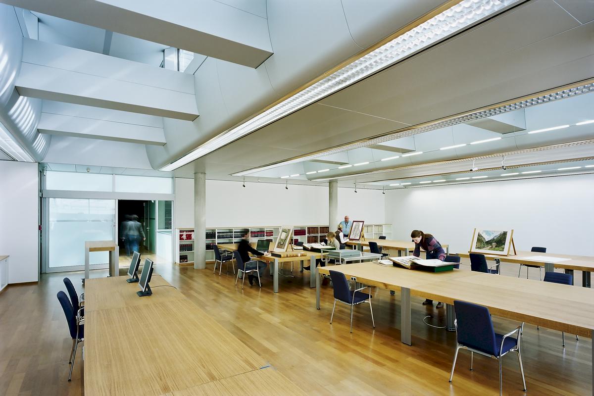 : View of the inside of the Study Hall, 