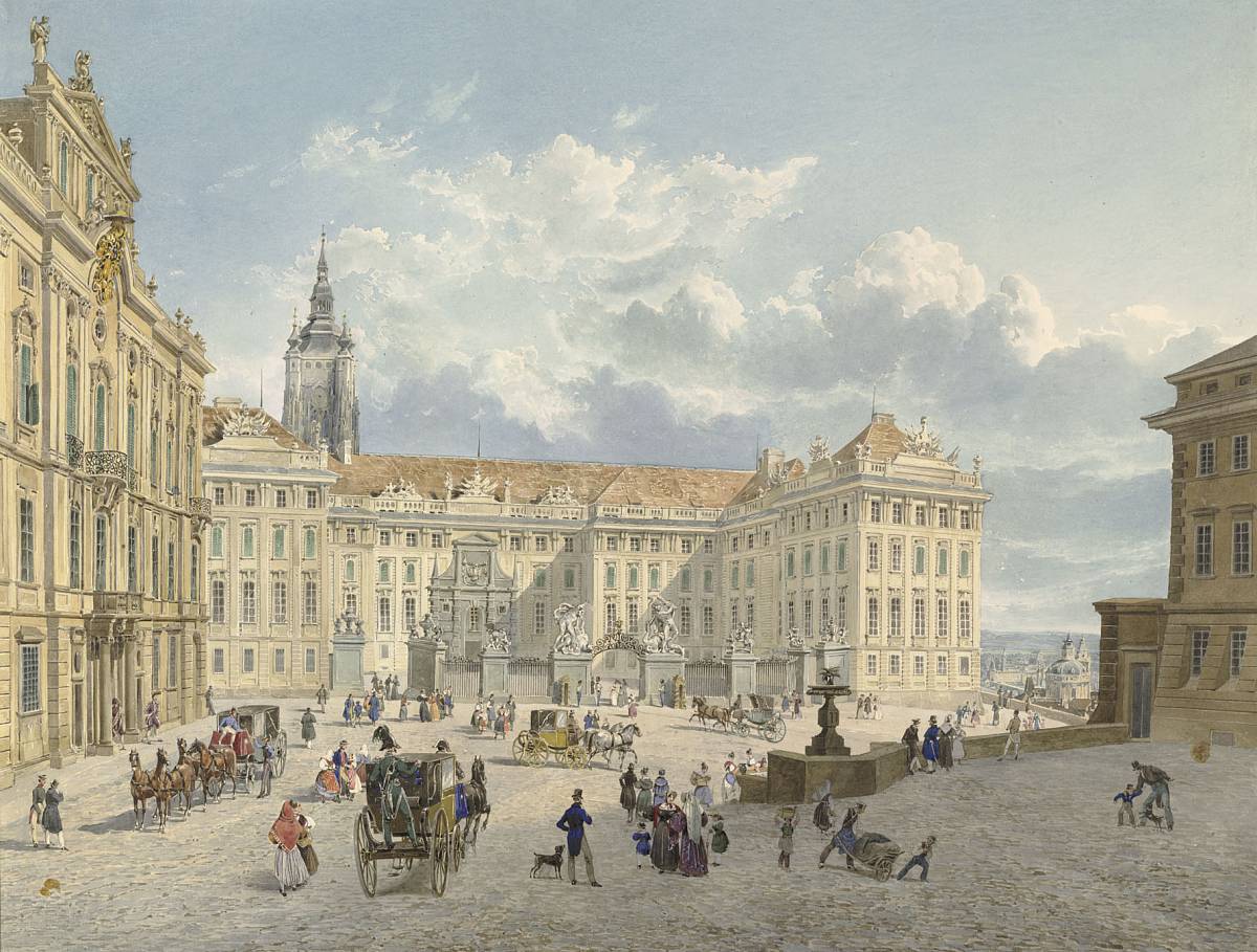 Eduard Gurk: At Hradčany in Prague, ca. 1838