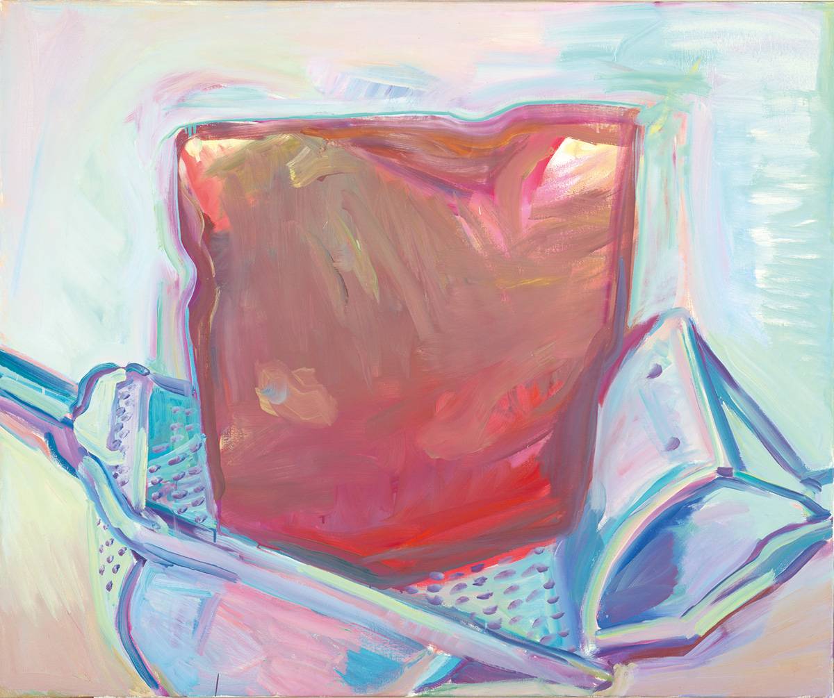 Maria Lassnig: Kartoffelpresse, 1989