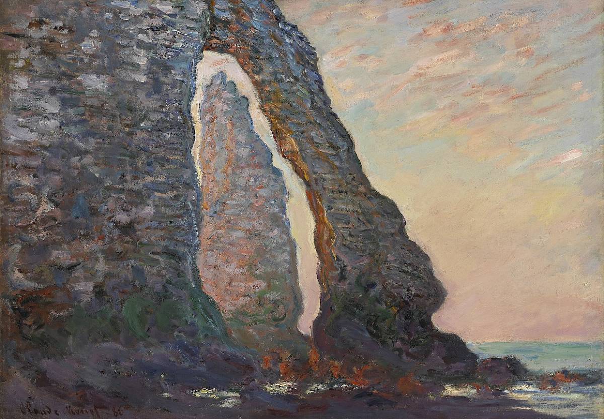 Claude Monet: Blick auf die Felsnadel durch die Porte d’Aval, 1886